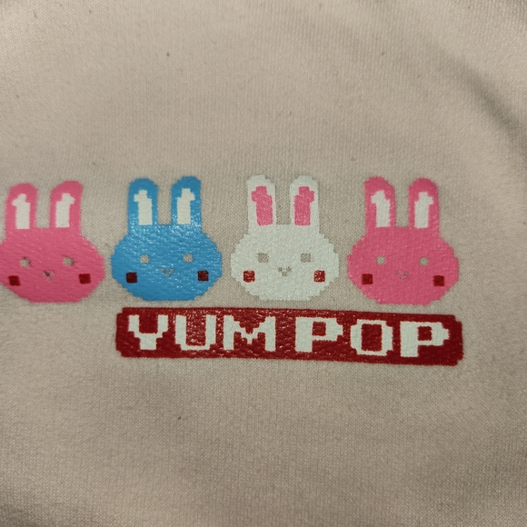 Vintage YumPop Japan Pale Pink Hoodie Sweatshir With Ears dELiA*s Cute Kawaii - Picture 3 of 6